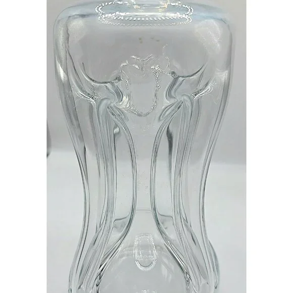 VTG Holmegaard Kluk Alcohol Decanter Danish Stopper Pinch Art Glass Blue Tint - Picture 14 of 15